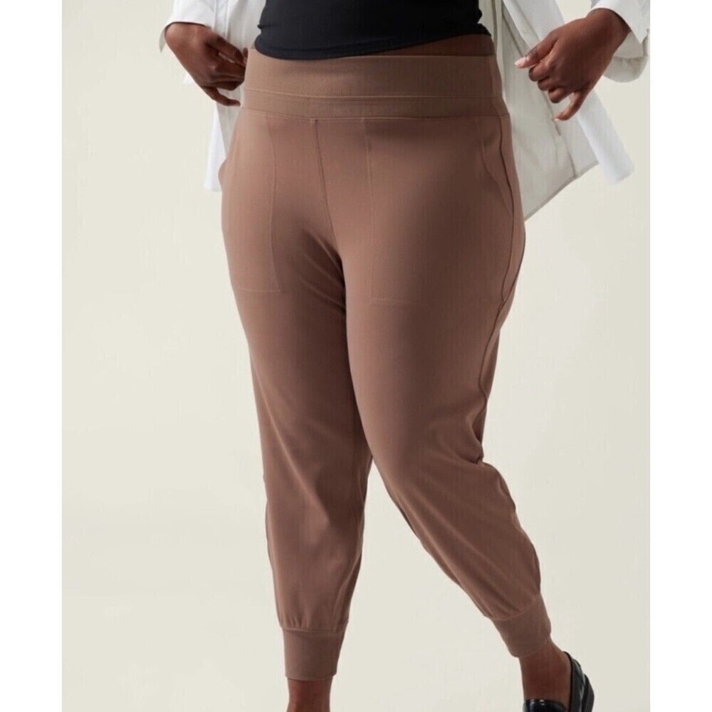 Athleta Venice Jogger High Rise Pull‎ On Rustic Beige Brown Tan Womens Plus 3X